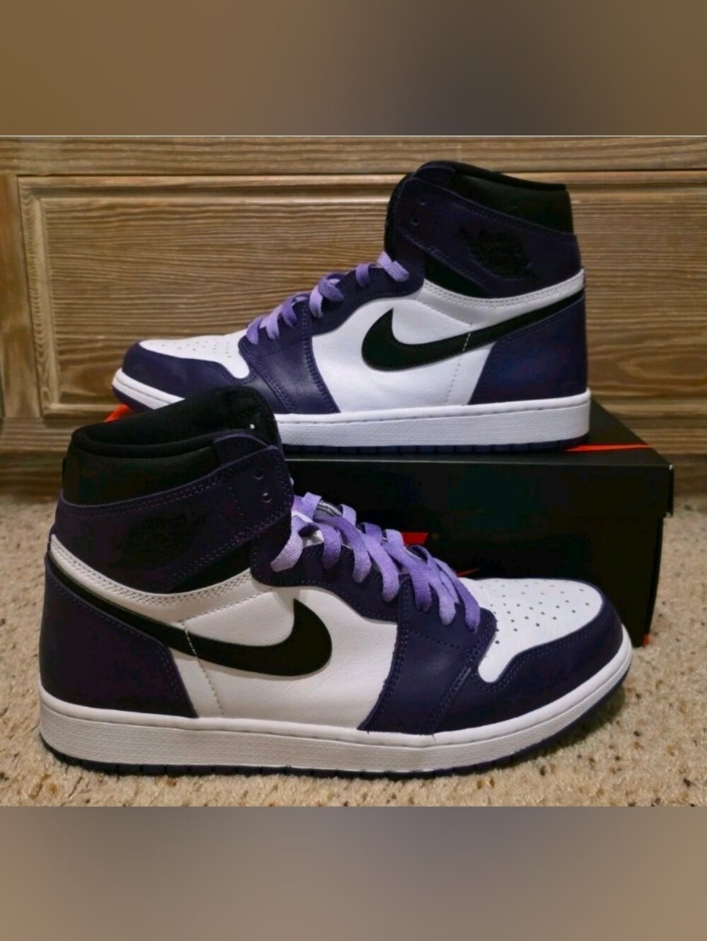 Size 12 Mens - Nike Air Jordan 1 Retro High Court Purple 2.0 - 555088-500